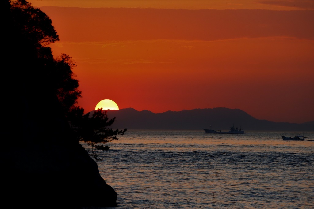 夕日
