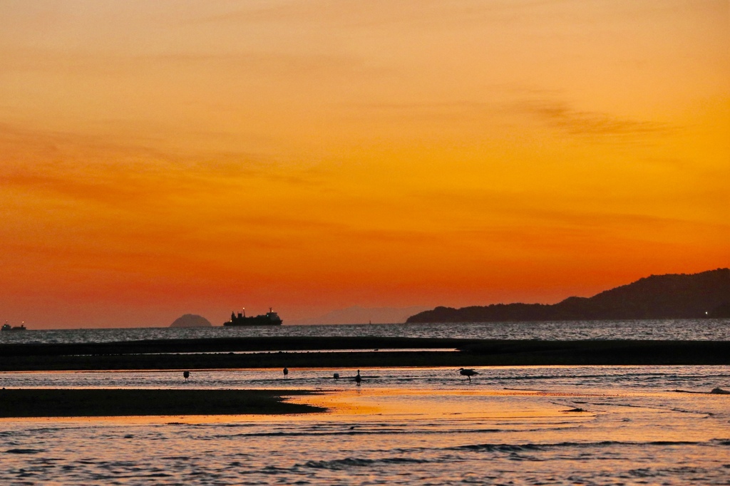 モンチッチ海岸 夕暮れ