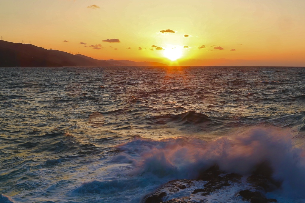 夕焼けの瀬戸内海