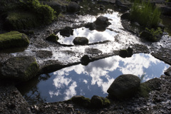 空の湧く池