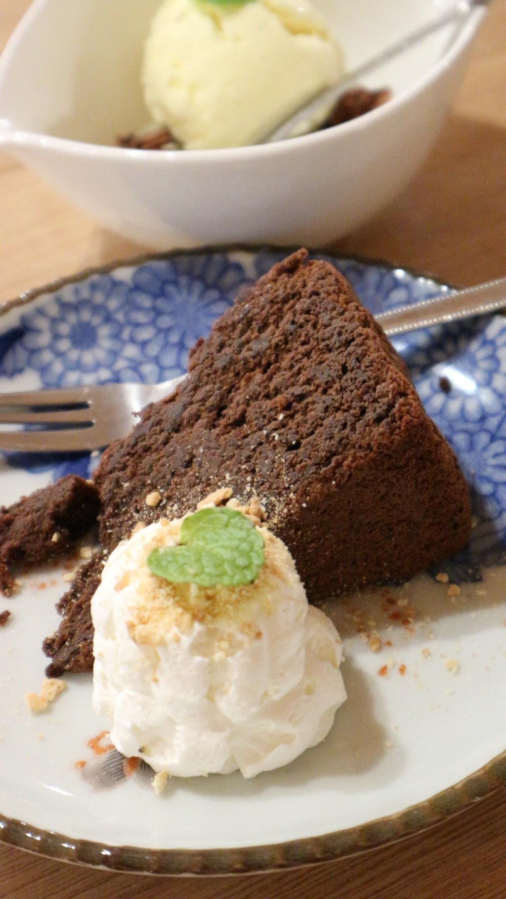 ガトーショコラと、バニラアイス