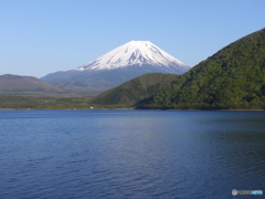 富士山と湖