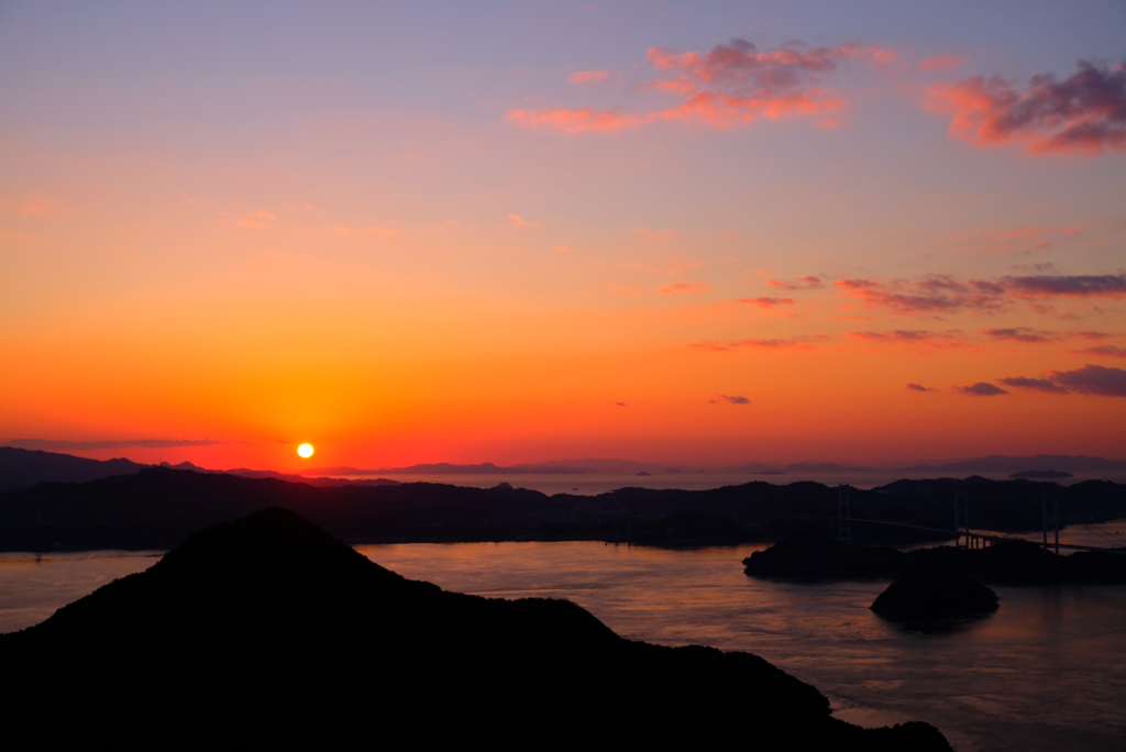 夕陽inしまなみ海道