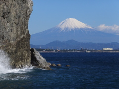 崖　富士山