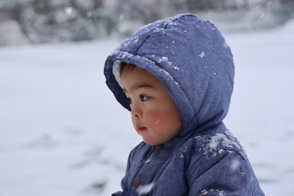 初めての雪遊び