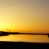 多摩湖で日の出