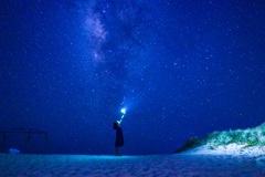 宮古島　与那前浜夜空