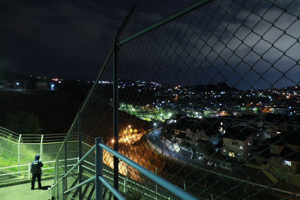 普段の風景1 4.13 鹿児島夜の階段