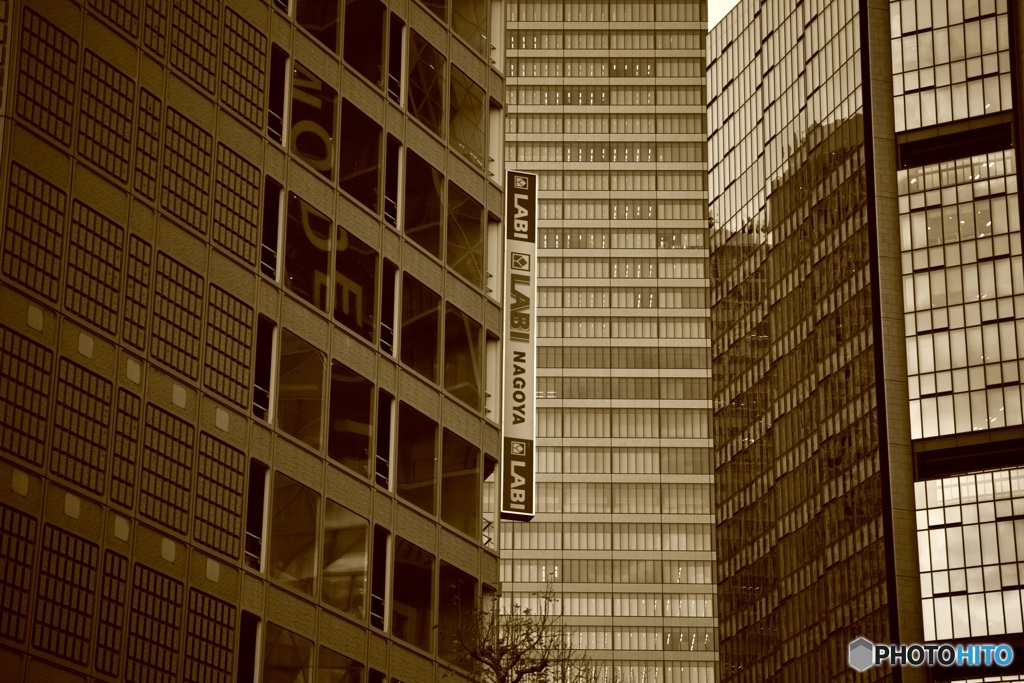 ビルに写るビル。