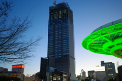 建設中のビル