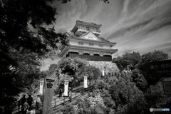 秋の雲と岐阜城