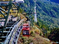 ロープウェイの車窓から。