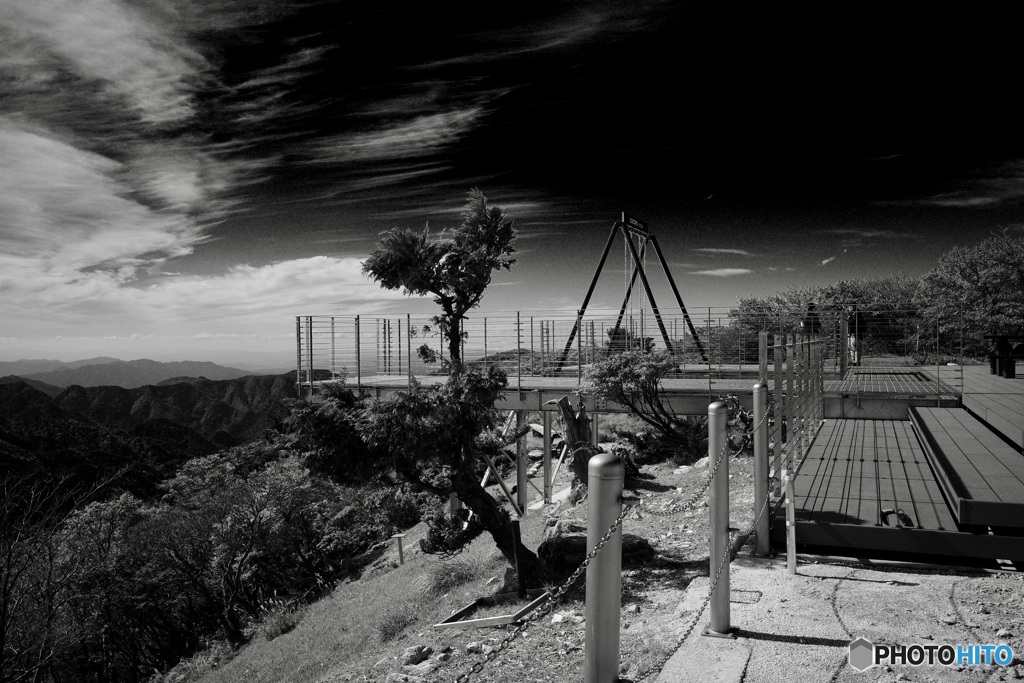 流行りの山の上ブランコ。