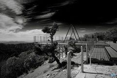 流行りの山の上ブランコ。