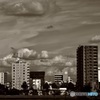 下が平らな雲
