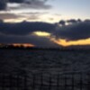 ほとんど見えない・・・が。夕刻のアクアライン