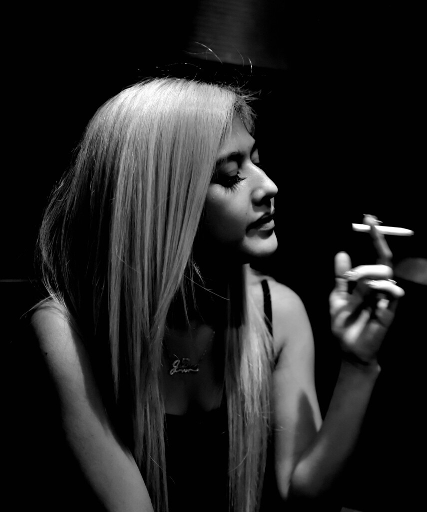 Smoke a cigarette