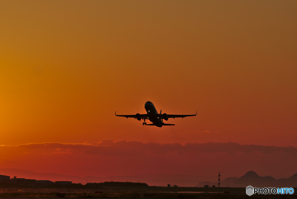 夕刻の空へ