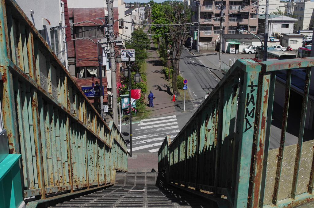 歩道橋から