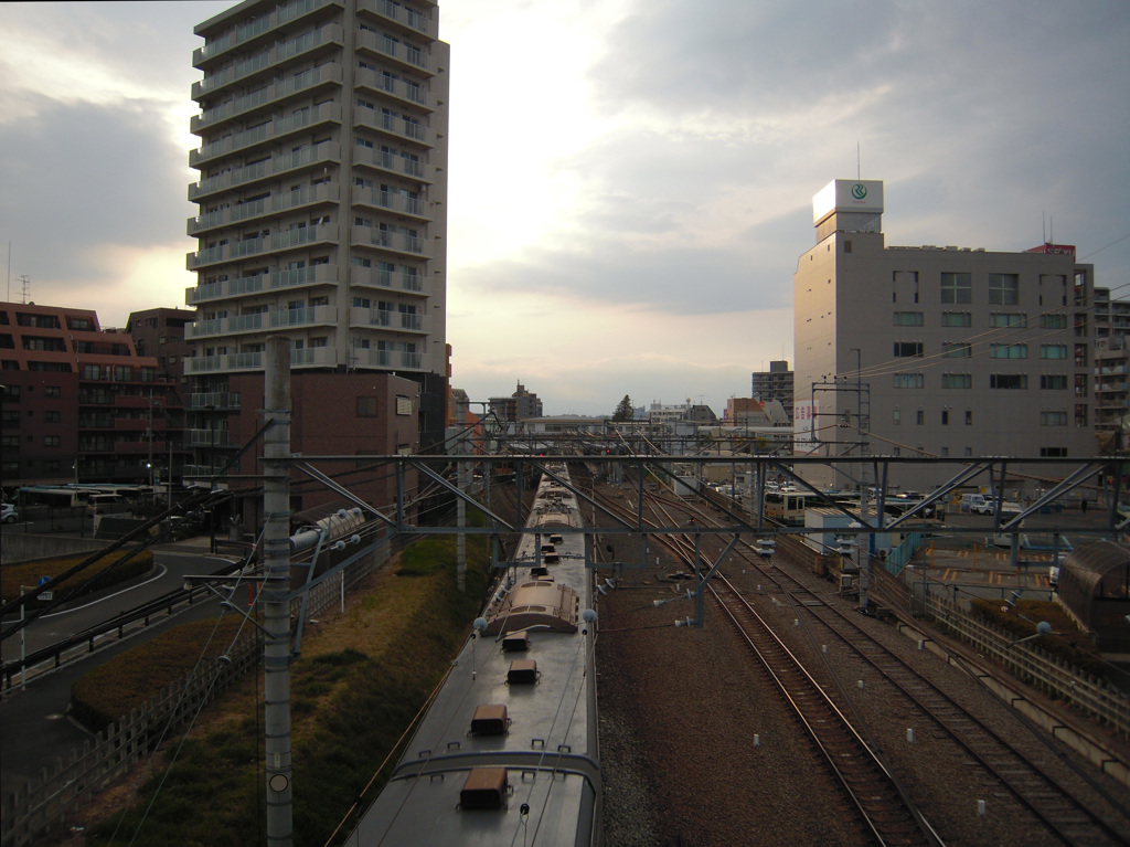 歩道橋から