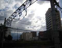 台風がくる前の空