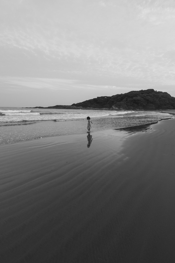 黄昏の海