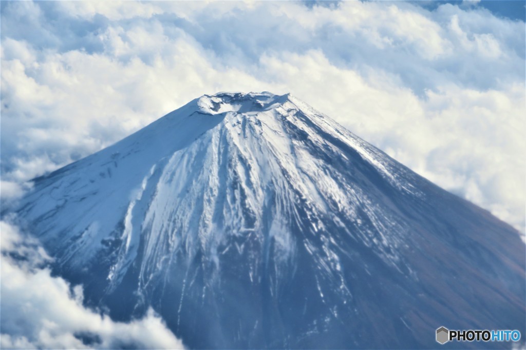 機内から眺める富士山2