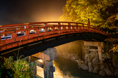 夜の日光　神橋ライトアップ夜景⑤