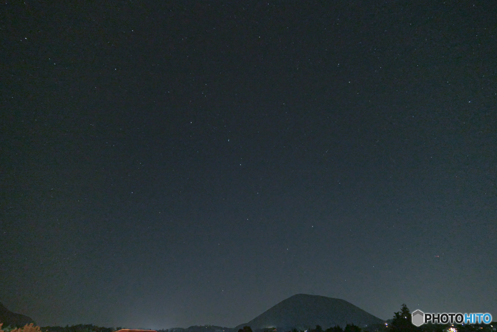 大室山と北斗七星