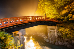夜の日光　神橋ライトアップ夜景⑥