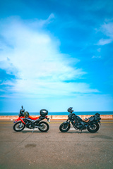 「ふたり、海辺のバイク旅。」