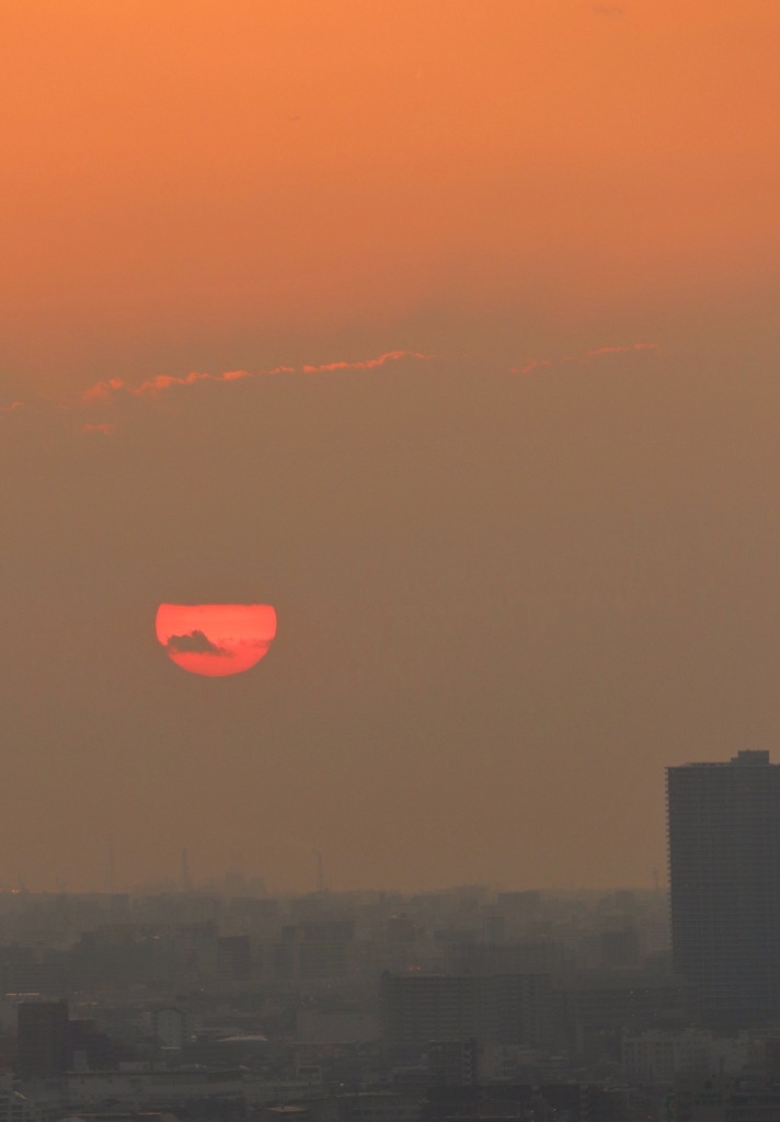 赤い夕日