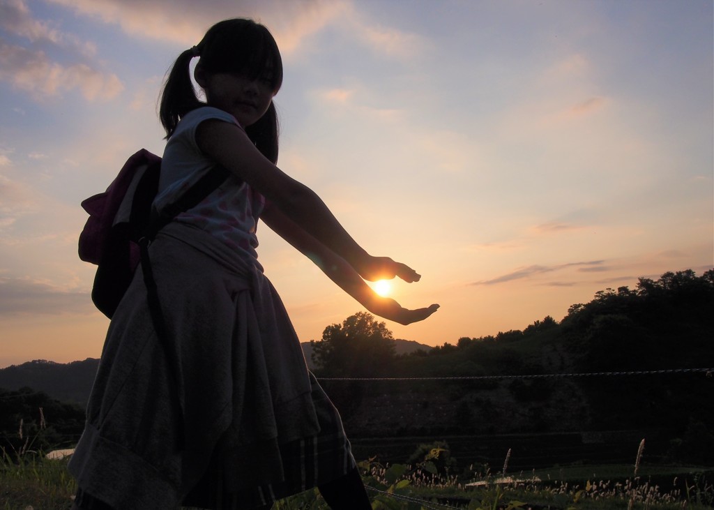 夕日のかめはめ波