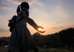 夕日のかめはめ波
