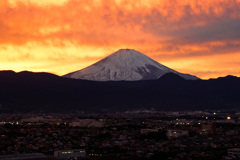 積雪した富士山①