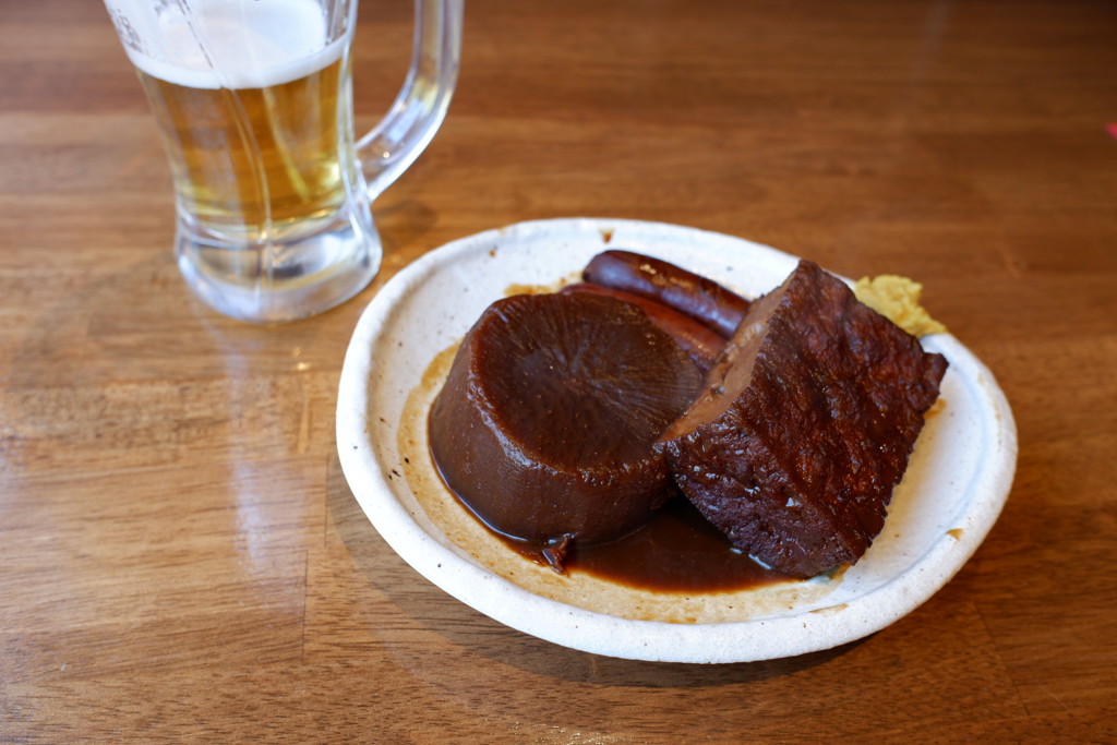 味噌おでんとビール