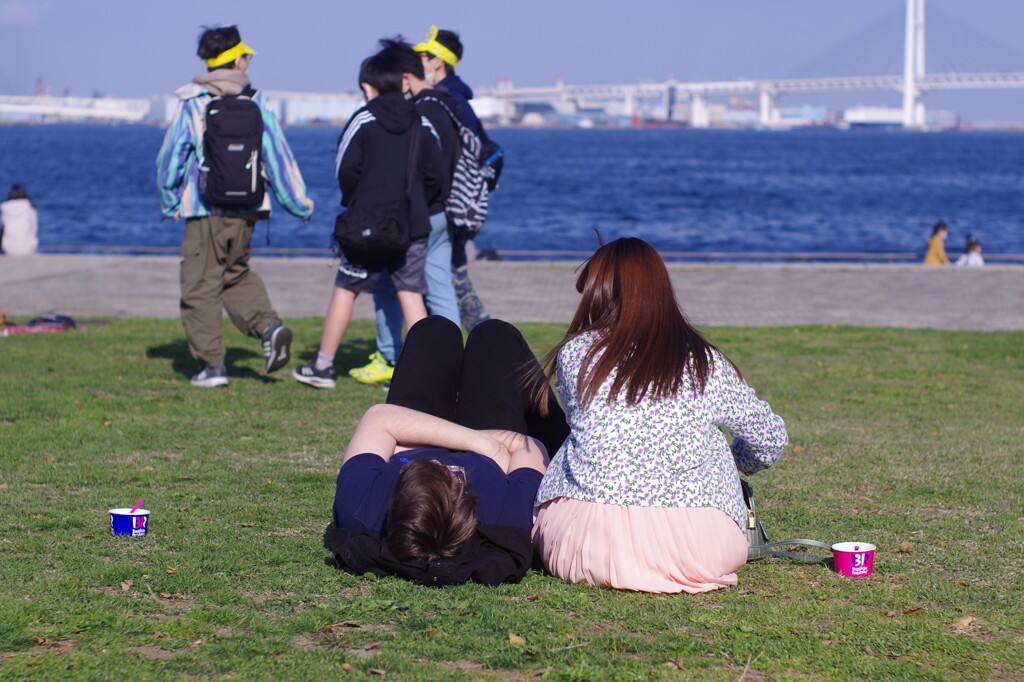半袖でアイス　
