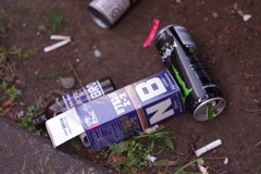 ポイ捨て犯は　風邪気味