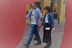 鏡越し