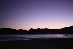 浦富海岸夜明け前。