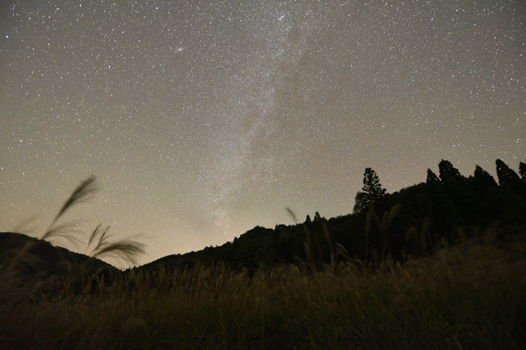 砥峰高原と星。②