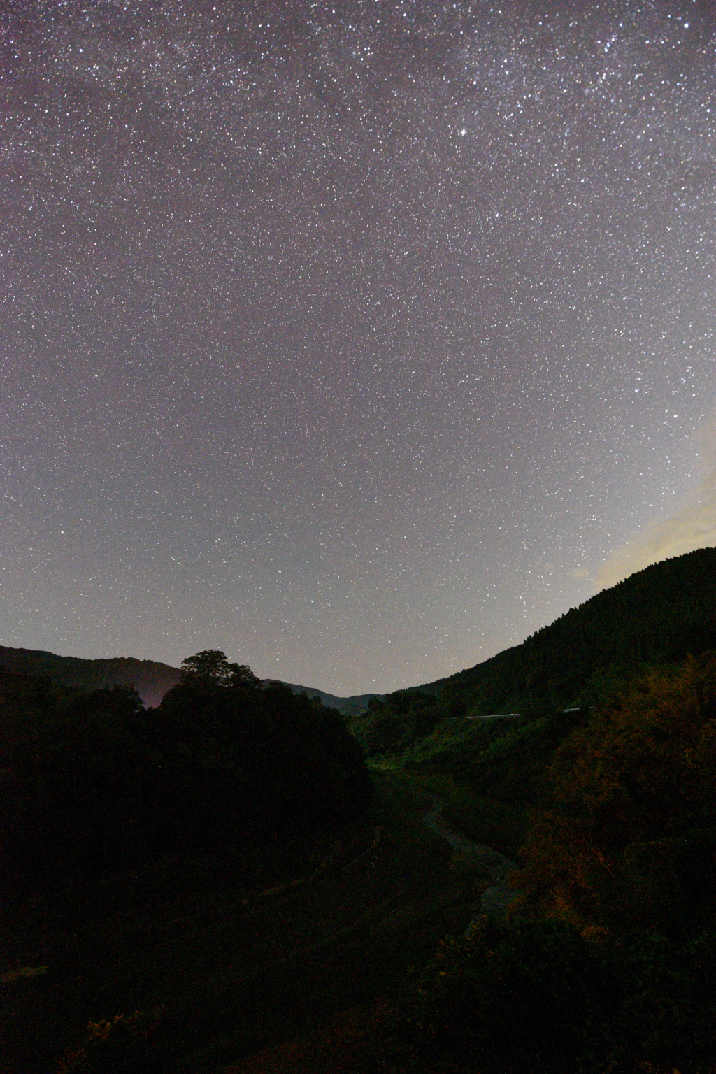 因幡万葉湖と星。