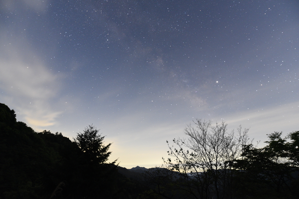 雪彦山からの星景②