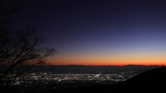 昨日の夕焼けと夜景～赤城山
