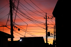 夕暮れ。