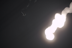 月と金星。（手振れVer）