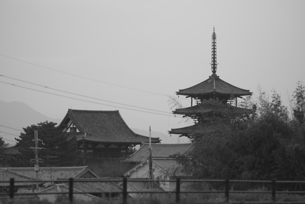 奈良　斑鳩　法隆寺