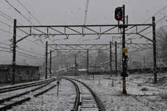 雪の初狩駅