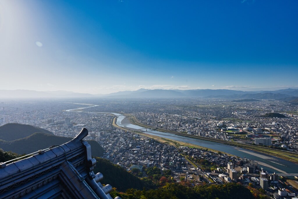 長良川　岐阜城天守より