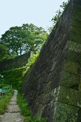 続く城壁　村上城址